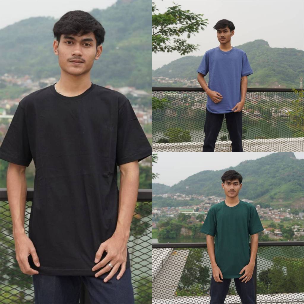KAOS POLOS PRIA Bahan Cotton Combed 24s