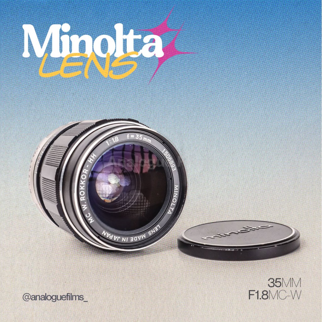 Lensa Manual Minolta 35mm f1.8 MC.W-HH Rokkor Super Mulus Normal 