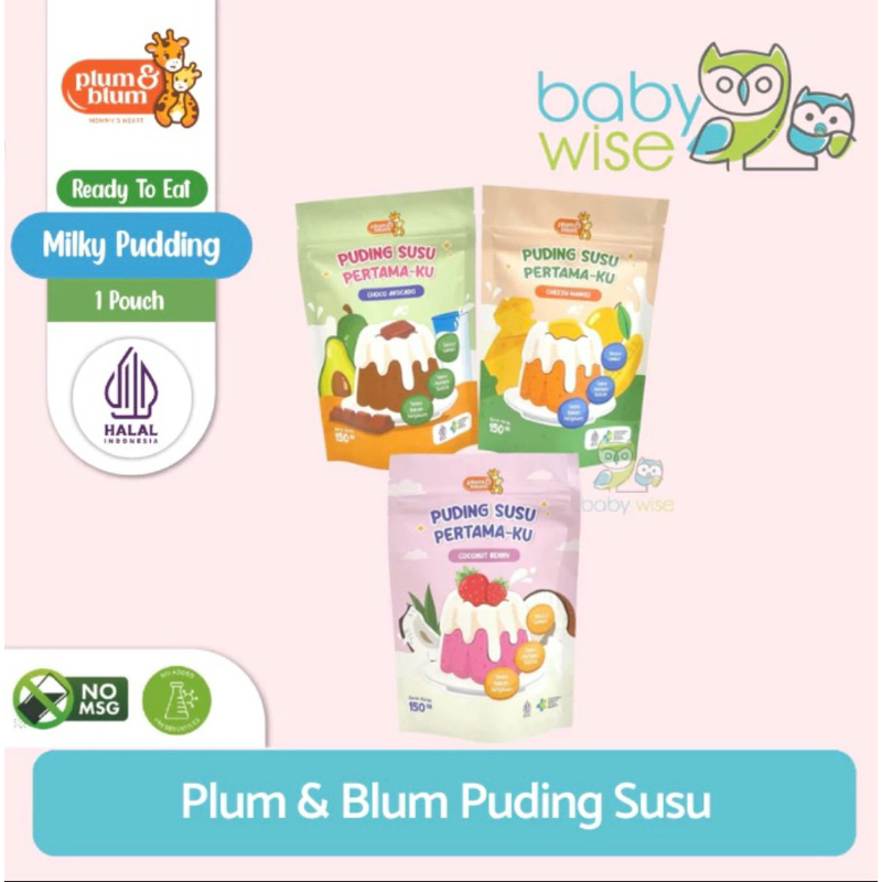 

Plum&Blum Puding susu pertama-ku COCONUT BERRY - CHEESY MANGO - CHOCO AVOCADO