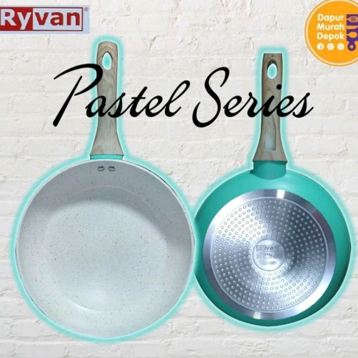 Fry pan Ryvan Marble pastel 26cm fry pan anti lengket.