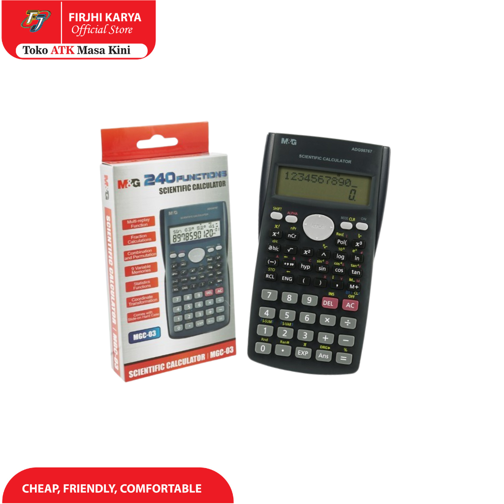 

Calculator 12 Digits Scientific 240 Functions/Kalkulator Ilmiah - M&G