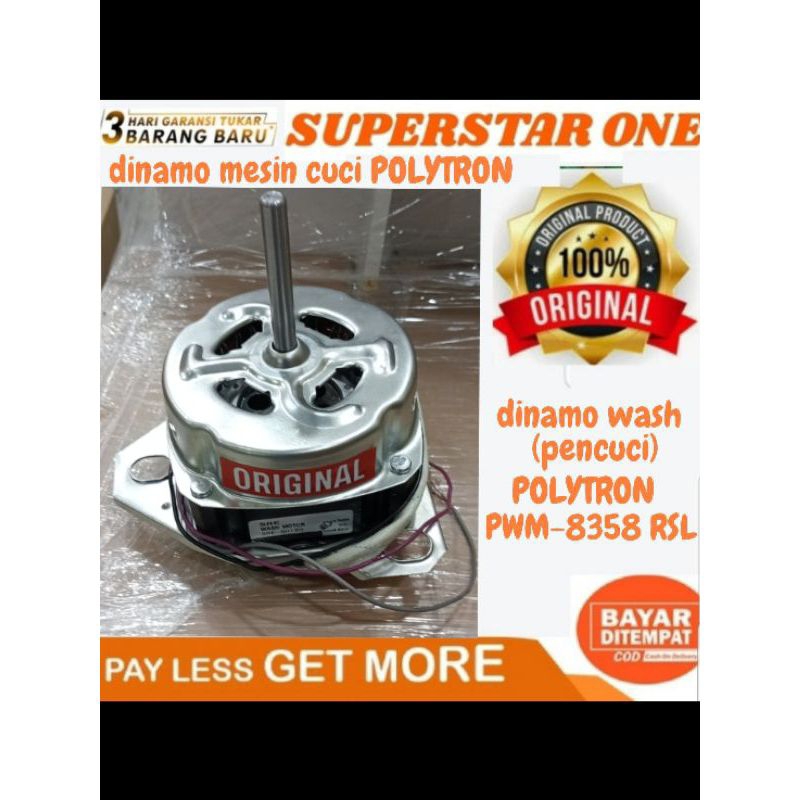 Dinamo wash/pencuci mesin cuci polytron pwm 8358 RSL