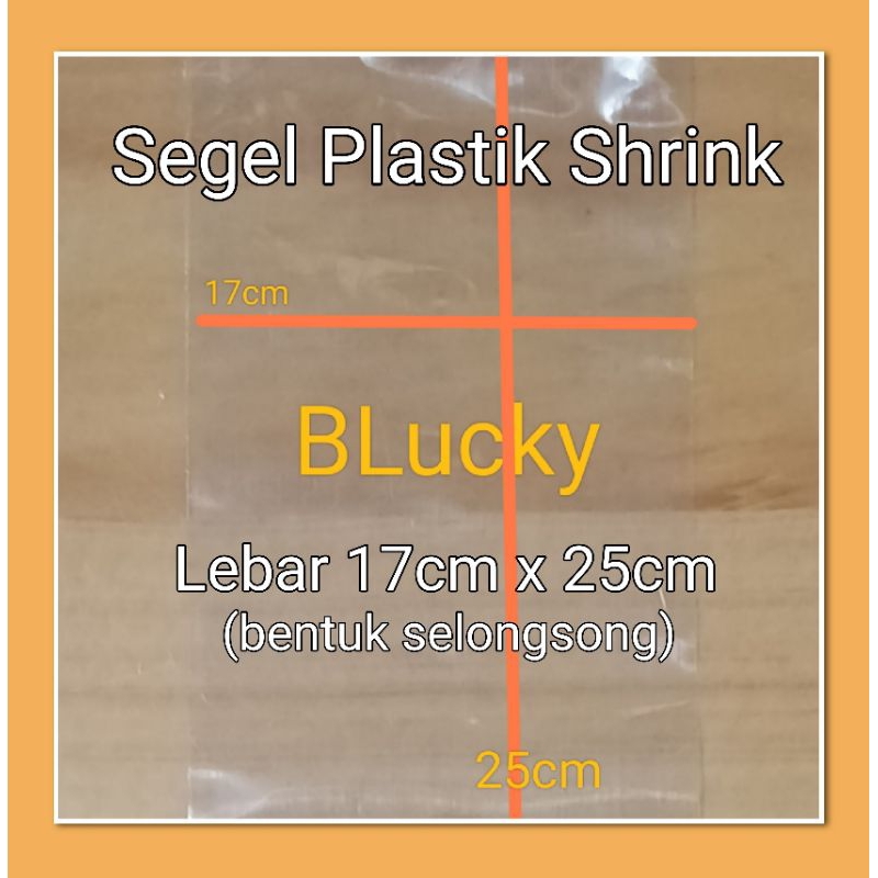 

50pcs Segel Plastik Shrink Lebar 17cm x 25cm Bentuk Selongsong