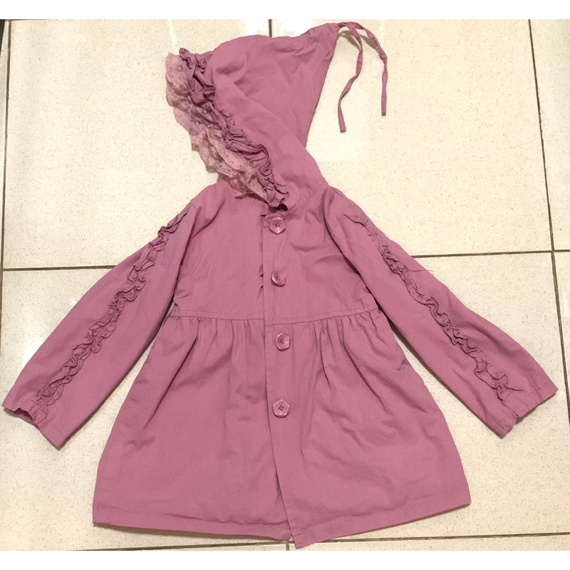 PRELOVED Jacket Anak Perempuan Pink Merah Muda 5 Tahun Hoodie Parka