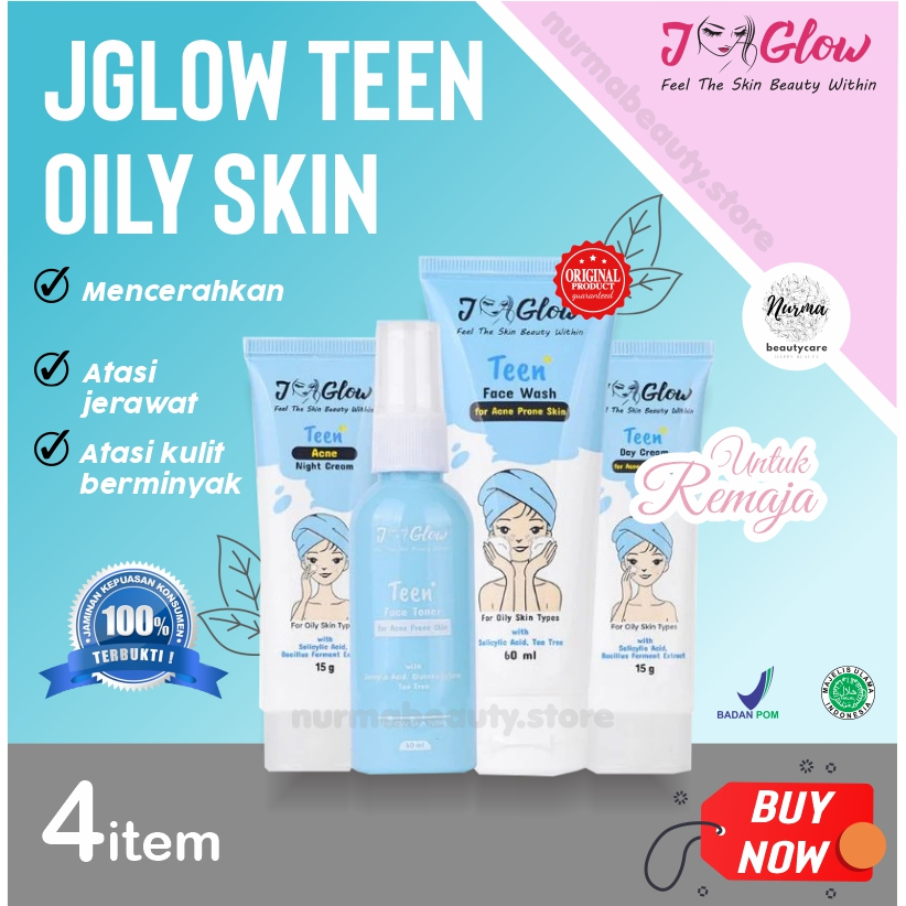 Baby Jglow Teen Acne J glow Skincare Remaja Oily Skin Krim Jerawat Perawatan Kecantikan Pemutih Waja