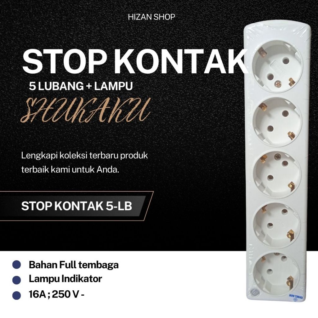 stop kontak arde 5 lubang shukaku