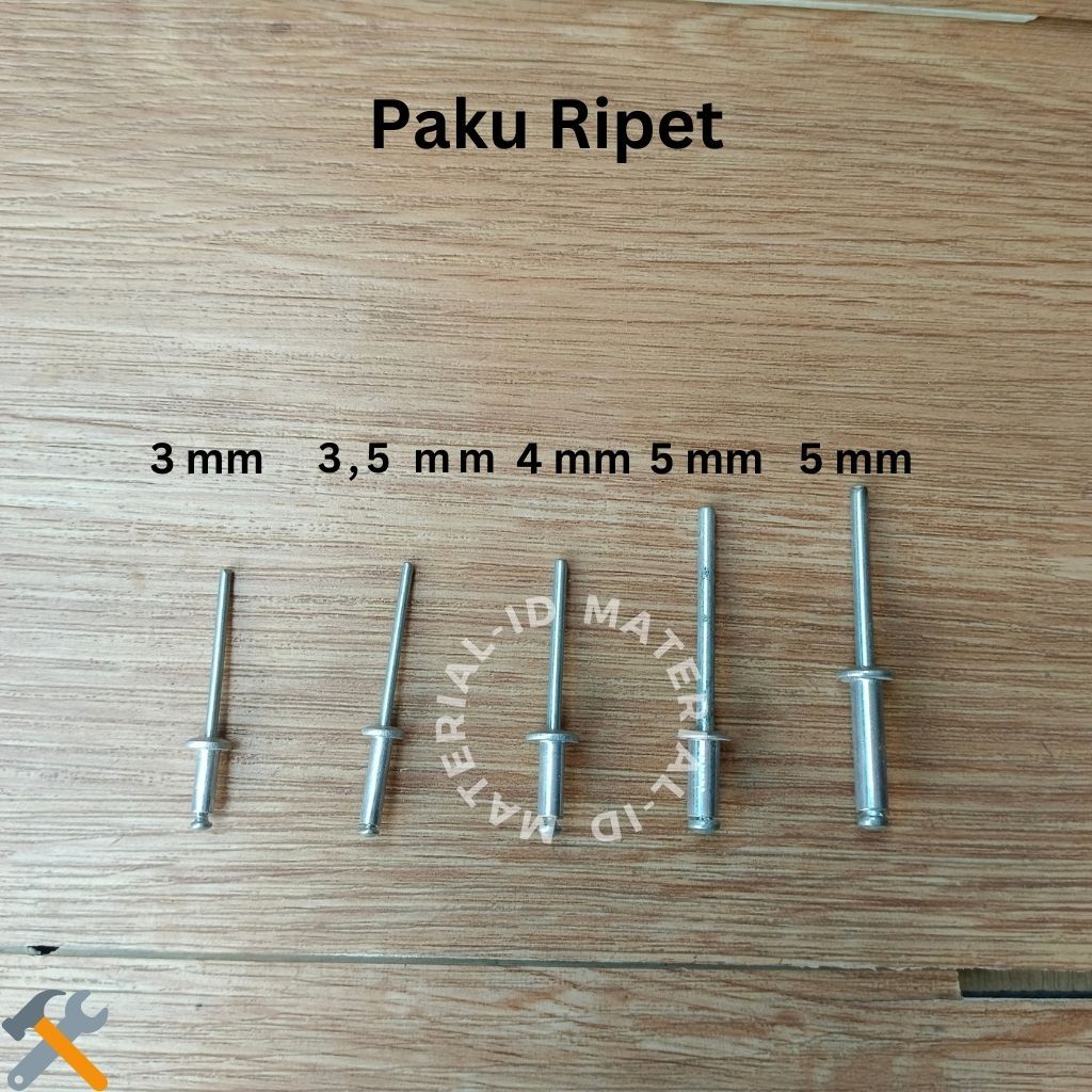 Paku Skrup Baut Ripet Rivet 3 3,5 4 5 mm