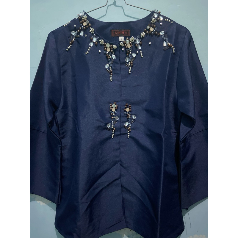 Kebaya payet navy blue_preloved