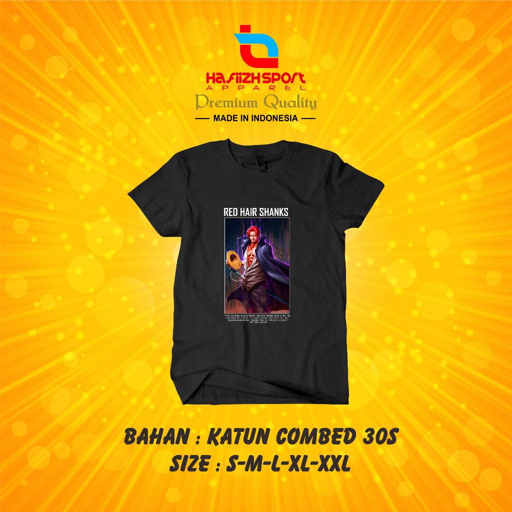 KAOS BAJU ANIME SHANKS ONE PIECE PREMIUM