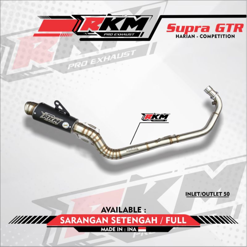 Knalpot Fullset Supra GTR  // ORIGINAL RKM PRO EXHAUST