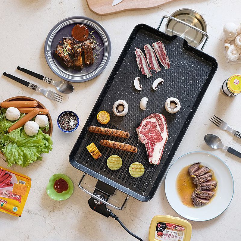 IDEALIFE IL-117 Electric Grill Alat Panggang Listrik