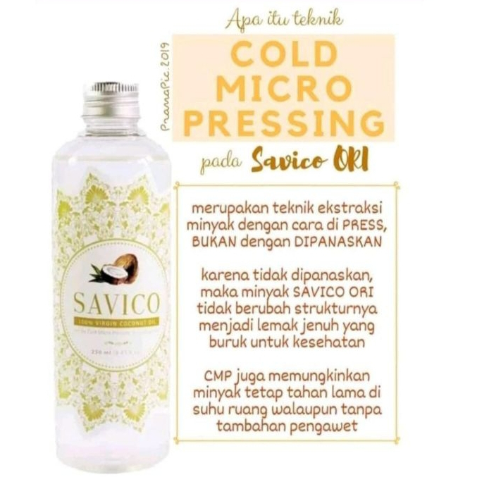 VCO Sagha Virgin Coconut Oil SAVICO - ORI - Minyak Kelapa Murni 250ml