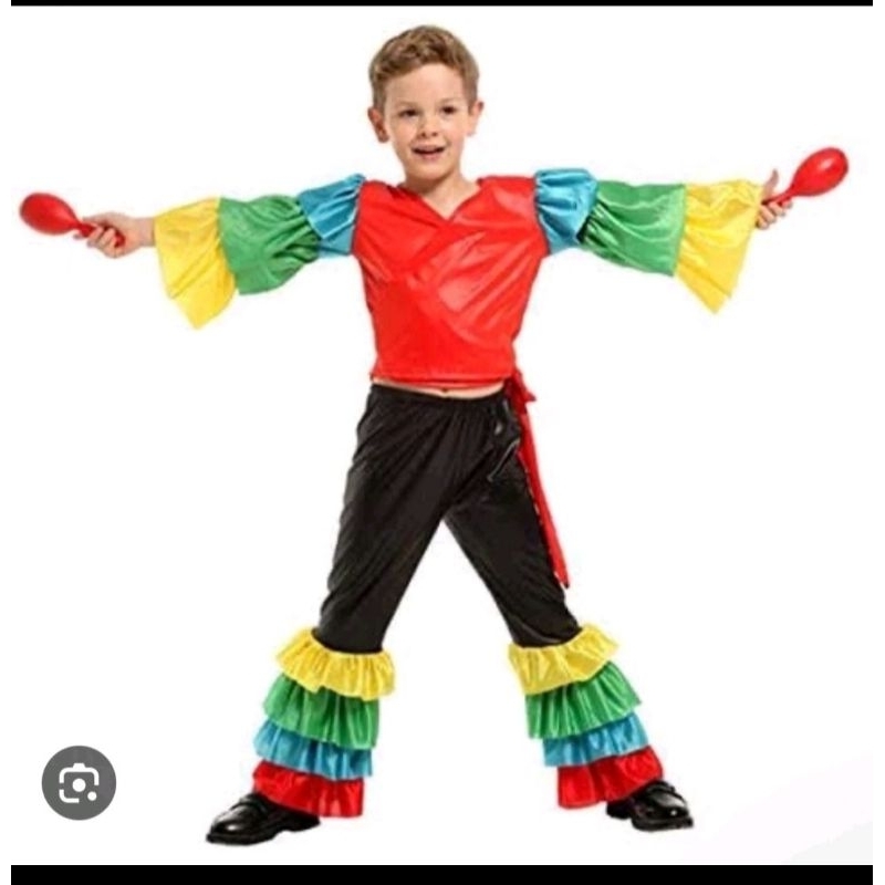 kostum spanyol anak laki-laki/kostum united day/kostum karnaval anak