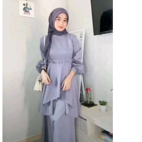 GAMIS DEWASA BUSUI TERBARU GAMIS COUPLE LEBARAN KONDANGAN PREMIUM BROKAT POLOS MUSLIM REMPEL TERLARI