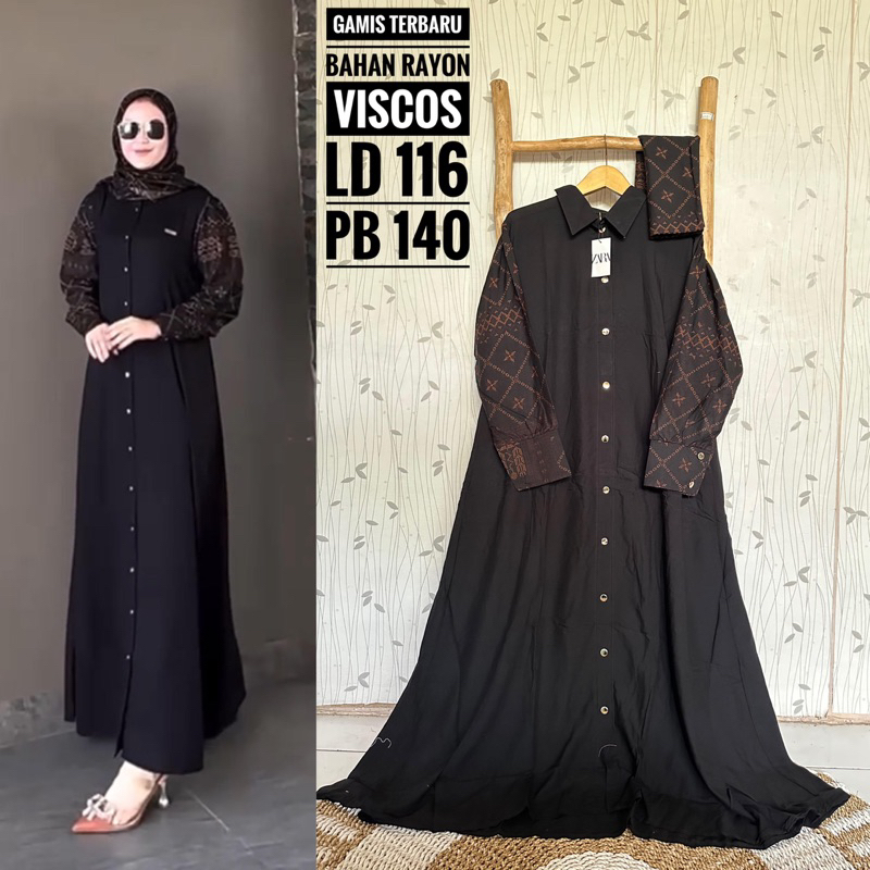 GAMIS SET HIJAB MOTIF LD 116 GAMIS LEBARAN 2025 SET GAMIS HIJAB TERBARU BY JEVANNI GAMIS BAHAN RAYON