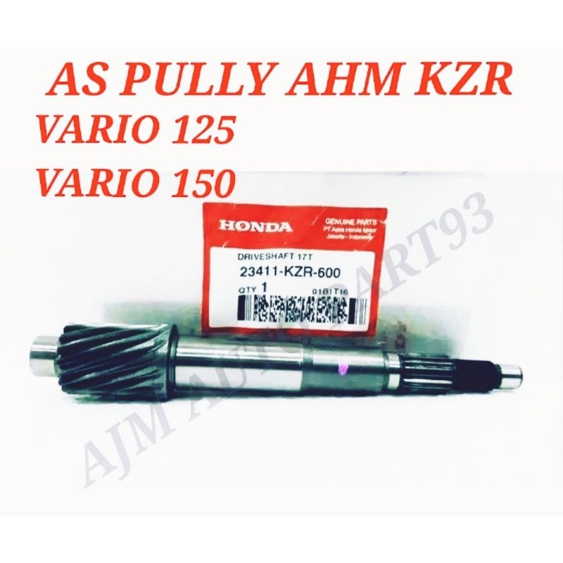 as pully as puly belakang gardan honda vario 125 vario 150 ahm kzr