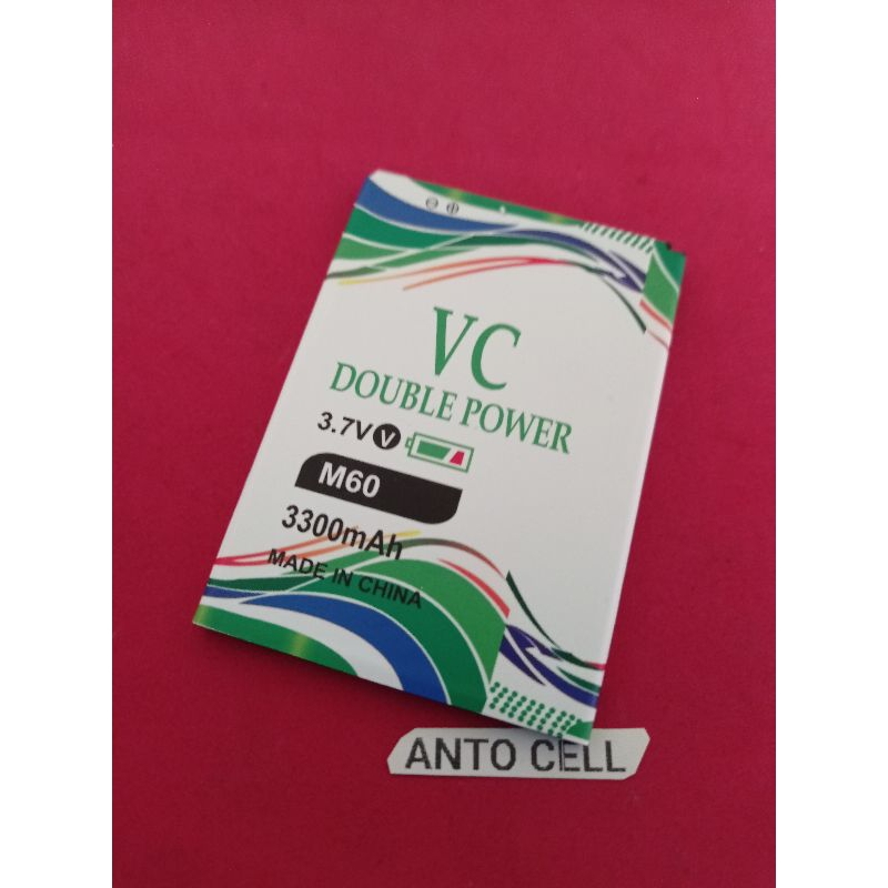Baterai Evercoss M60 batre M 60 double power VC battery hp