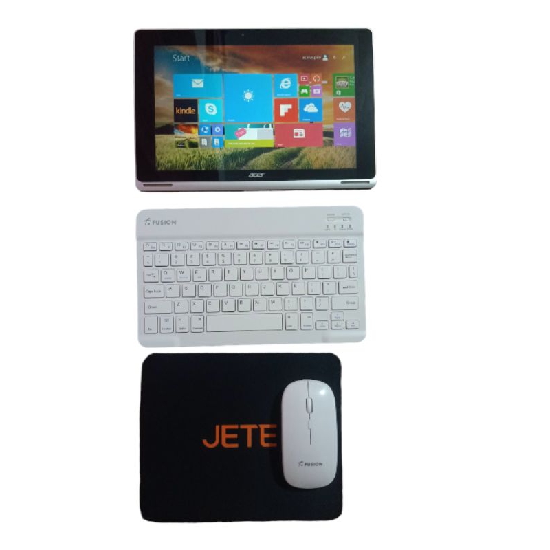 PC Tablet Windows Acer Aspire Switch Second Bekas + Keyboard Bluetooth Fusion + Mouse Bluetooth Fusi