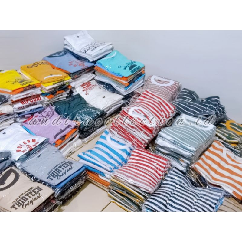 Paket Usaha Kaos Anak PerKodi / Kaos Katun Anak 1-10th / Kaos Anak Kodian By Andira Collection