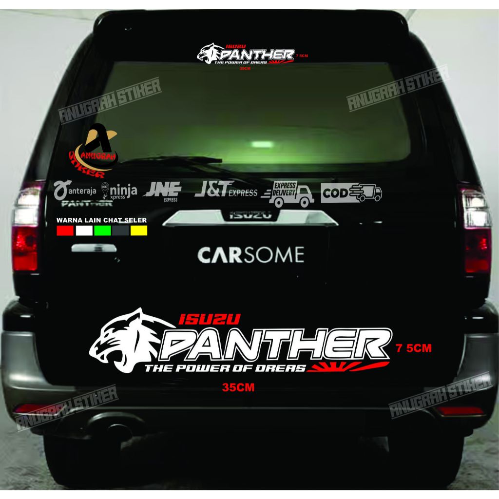 sticker PROMO stiker panther kaca belakang stiker mobil isuzu panther kapsul grand touring grand roy