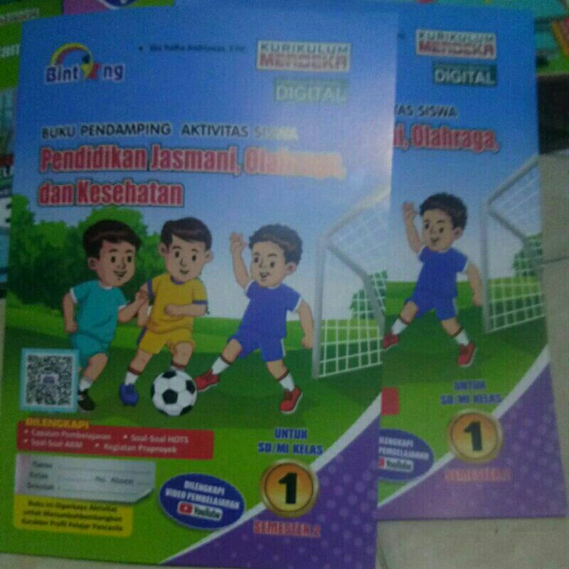 buku pjok kls 1 semester 2 bintang kurikulum merdeka