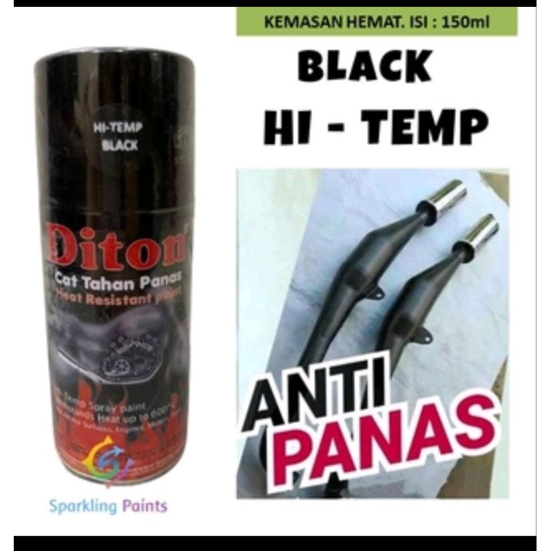 Cat Semprot Pilox Hi Temp Anti Panas Hitam dan silver
