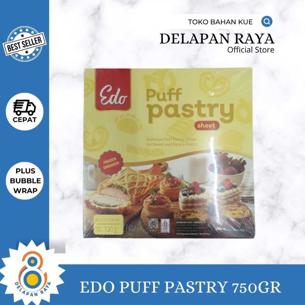 

EDO PUFF PASTRY SHEETS 750Gr -8Raya