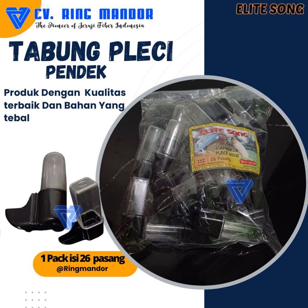 CEPUK WADAH 1PASANG PAKAN MINUM BURUNG PLECI DISPENSER TABUNG PENDEK CEPUK TEMPAT MAKAN PAKAN BURUNG