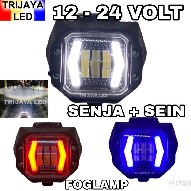 Lampu Foglamp Tembak Sorot Depan Daymaker Biled 12 - 24 Volt Senja Sein LED Bumper ARB Truk Bus Cant