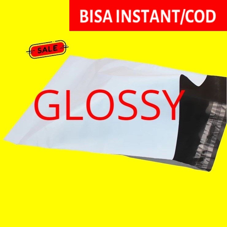 

(BISA INSTANT/COD) Kantong Amplop Plastik Packing Polymailer Polybag Glossy 60 Micron 17x30cm 100 PCS