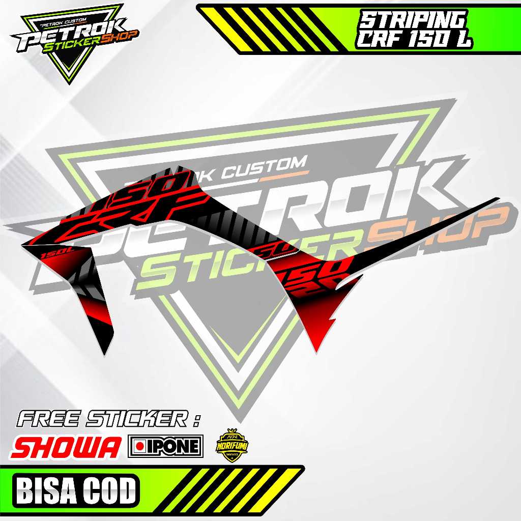 STRIPING VARIASI MOTOR HONDA CRF HONDA 150 L / STICKER LIST MOTOR HONDA  CRF 150 L