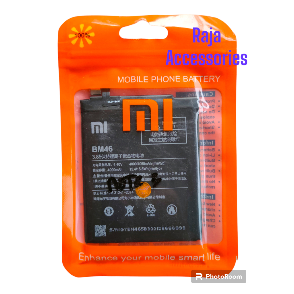 BATERAI XIAOMI REDMI NOTE 3 ORIGINAL BM46 100%
