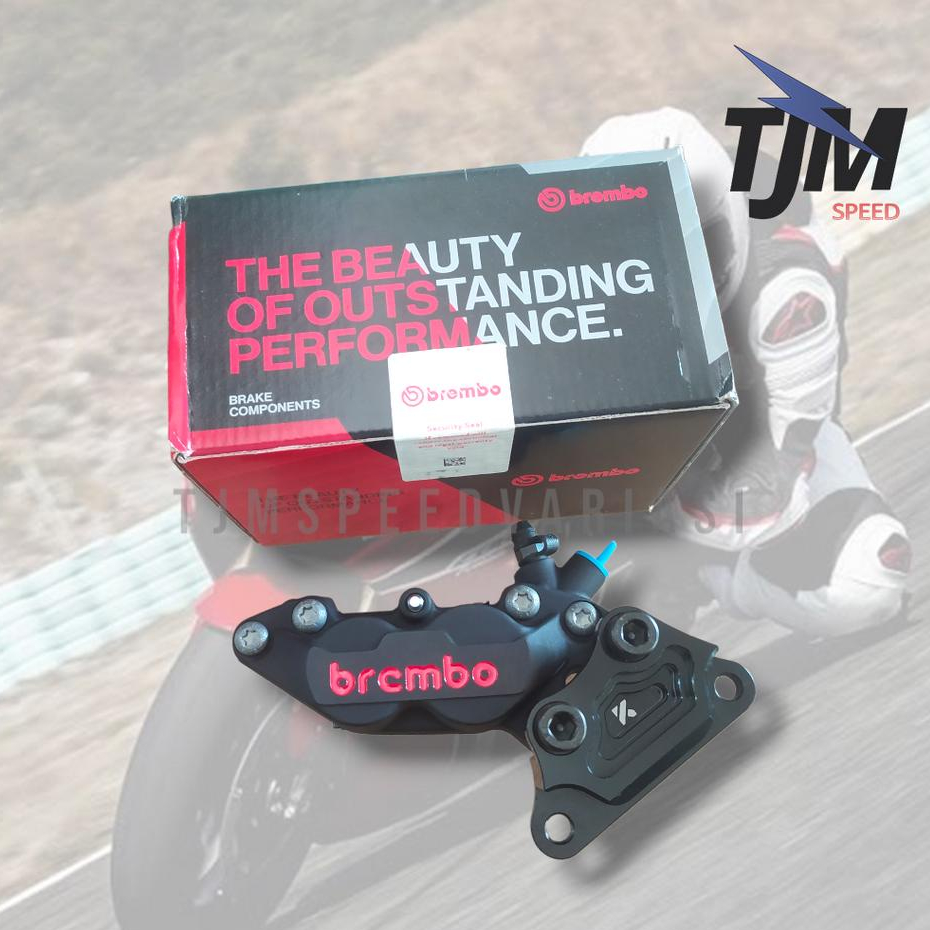 Kaliper Brembo 4P P4 Black + Breket Kaliper XMAX 250 300mm KTC