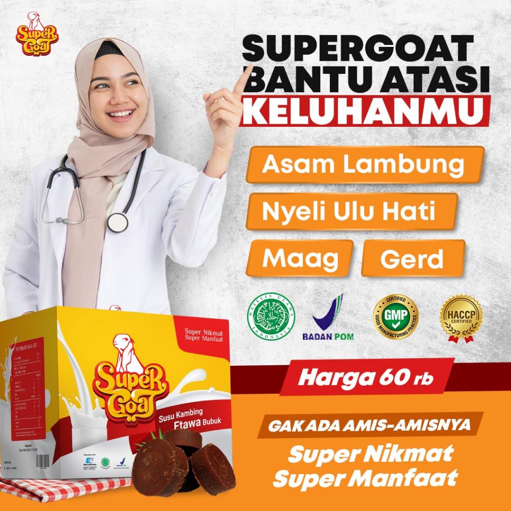 

Supergoat Susu Etawa Super Goat Kambing Ettawa Bubuk Gula Aren 1 Box