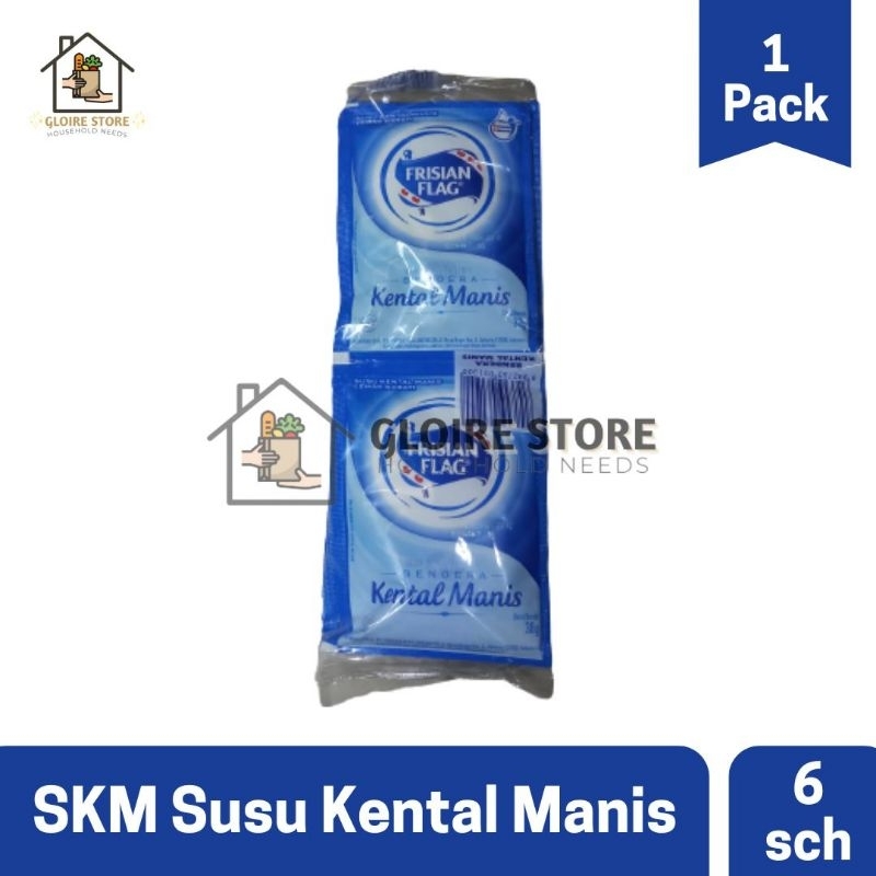 

SKM Susu Kental Manis Susu Bendera 1Pack6x38g (A)