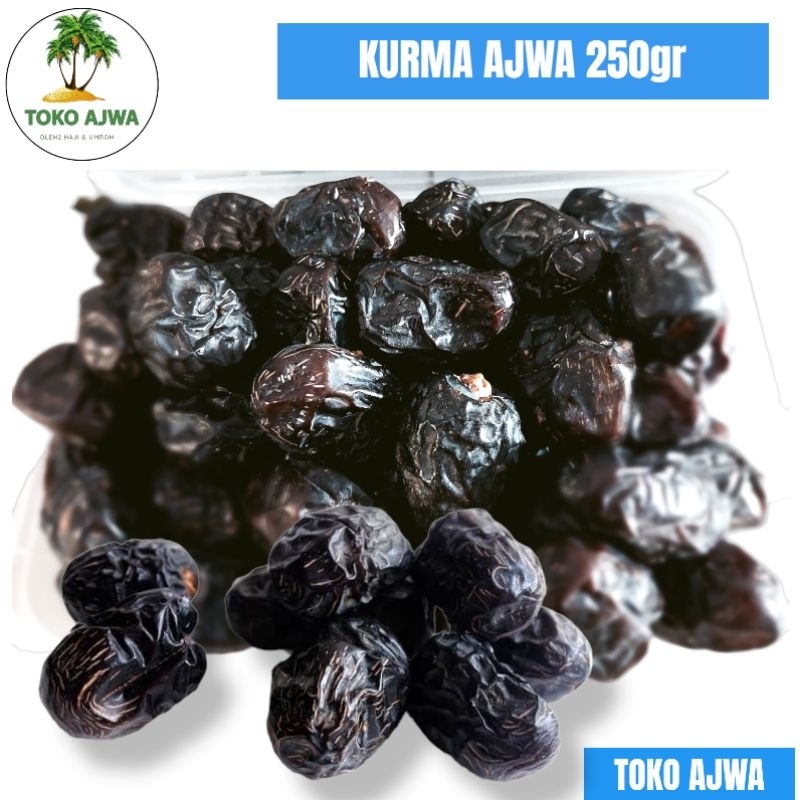 

Kurma ajwa premium 250gr/KURMA AJWA/KURMA NABI/PREMIUM
