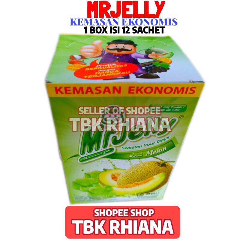 

Agar Agar Mr Jelly Rasa Melon 10gr 1 Box Isi 12 Sachet