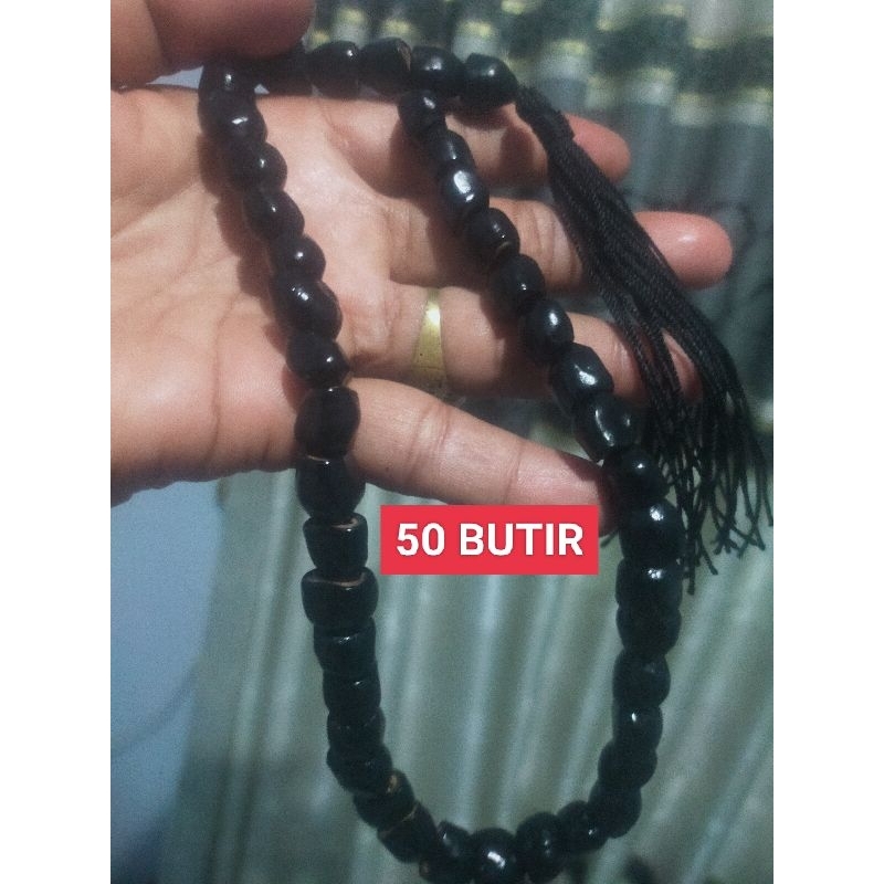 tasbih 50 butir tasbih biji pisang sunan Bonang /tasbeh 50 biji /tasbih antik biji pisang pidak asli