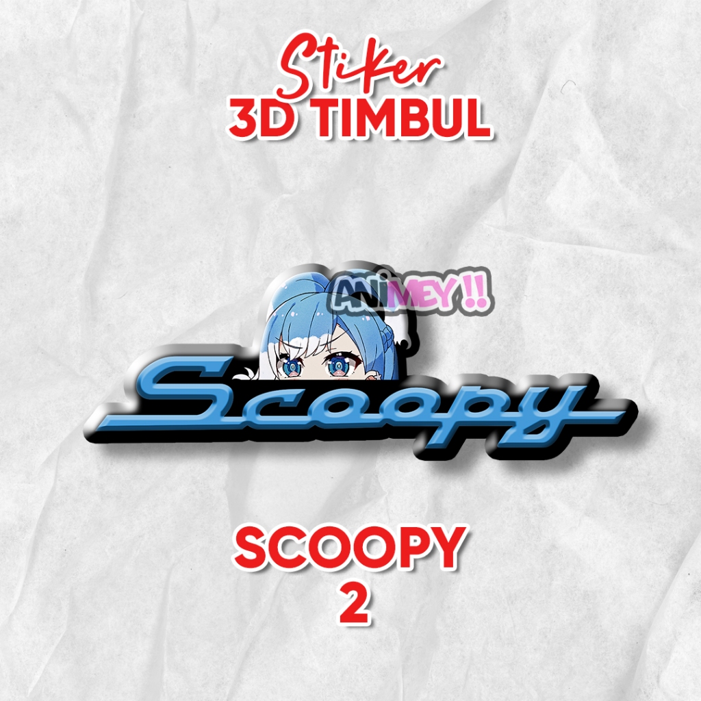 Stiker Emblem 3D Timbul Kobo Kanaeru Logo Scoopy / Stiker Anime Resin