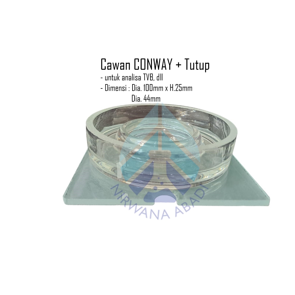 Cawan Conway Glass Dia. 100mm Tutup Persegi