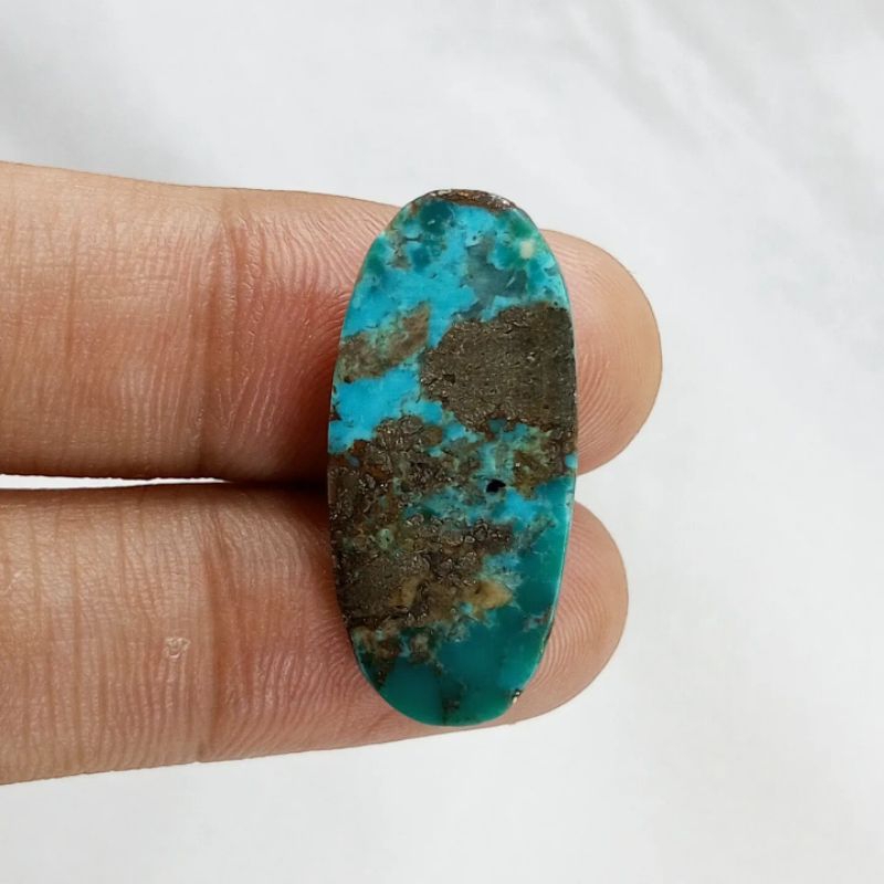 Natural Pirus Persia Biru Urat Badar Perak Apik