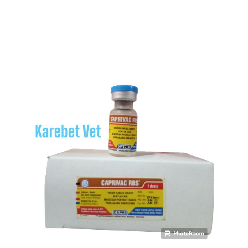 VAKSIN RABIES KUCING ANJING 1 ds + spuit Merk Caprivac