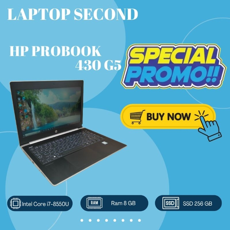 Laptop Hp Probook Core i7 Ram 8 Gb SSD 256 Gb