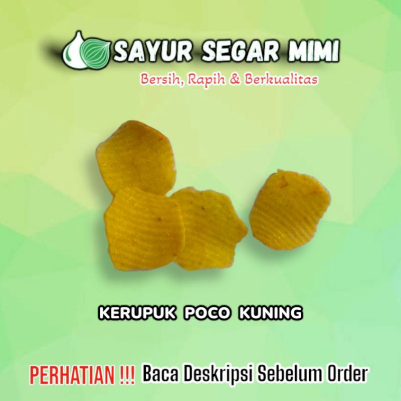 

Kerupuk Poco Kuning Mentah 250Gram - Sᴀʏᴜʀ Sᴇɢᴀʀ ♏ɪᴍɪ