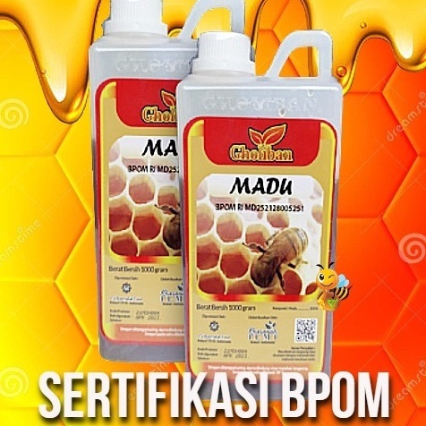 

TERBARU..!! MADU MULTIFLORA GHOLIBAN 1KG STANDAR BPOM PRODUK ORIGINAL