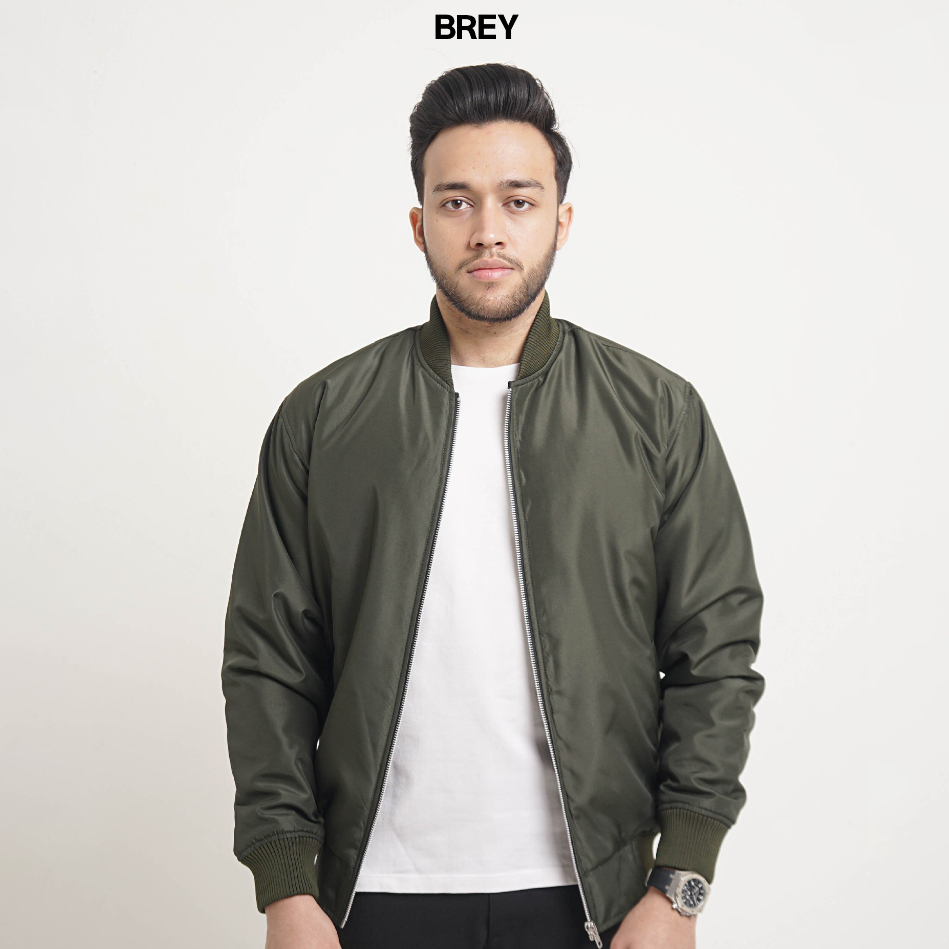 Jaket Pria Bomber Original Hijau Army Jacket Parasut Windbreaker Cowok Cowo Motor Riding Touring Ant