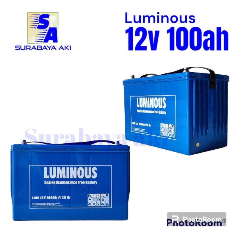 Aki Kering aki panel surya solar VRLA 12v 100ah 12volt aki Luminous 100ah 100amper aki 100ah