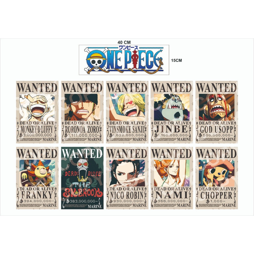 

JUAL STIKER VINYL BOUNTY ONE PIECE CREW SHP LENGKAP DAN TERBARU