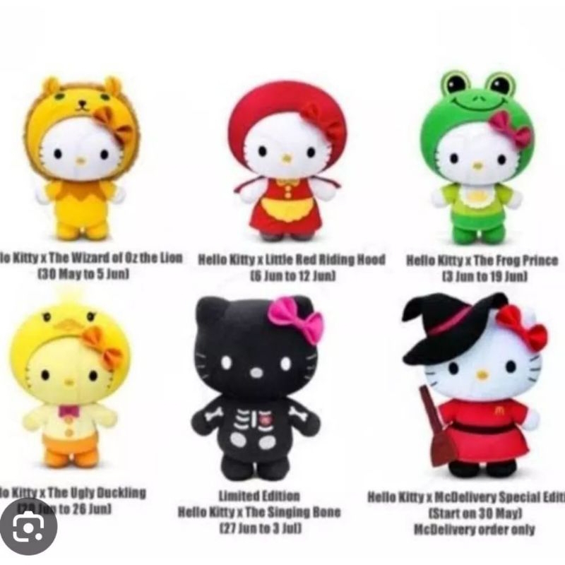 Boneka Hello Kitty MC Donald's Seri Fairy Tales Lengkap