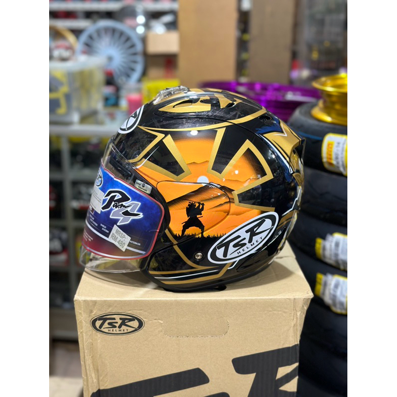 HELM TSR RAM 4 SAMURAI PEDROSA GOLD HELMET